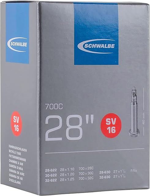 Schwalbe SV16 Tube Presta (700 x 28-32C) - 40 mm, silver