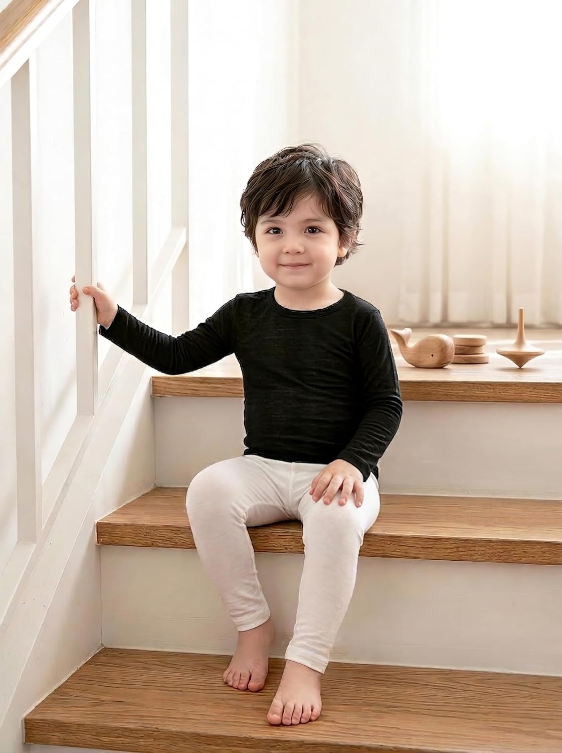 moimoln Premium Modal Ultra Soft Baby Base Layer Collection - Thin Breathable T-Shirt or Leggings