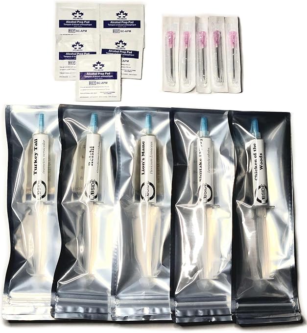 "Nature's Doctor" 5 Pack of Live Liquid Culture Medicinal & Gourmet