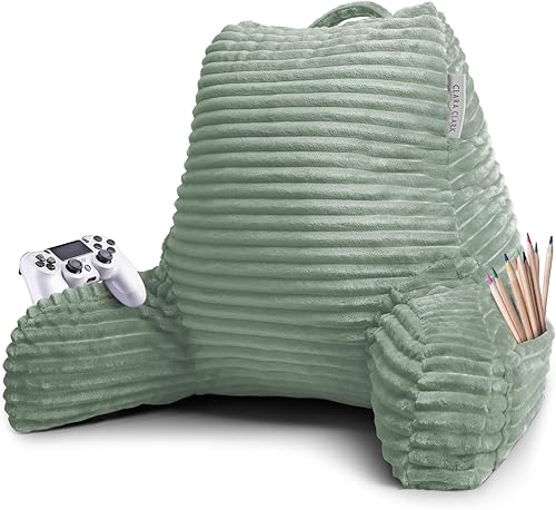 Miniatura 15 de Clara Clark Almohada de lectura para cama para adultos, almohada de espalda para sentarse en la cama, almohadas de cama estándar para sentarse