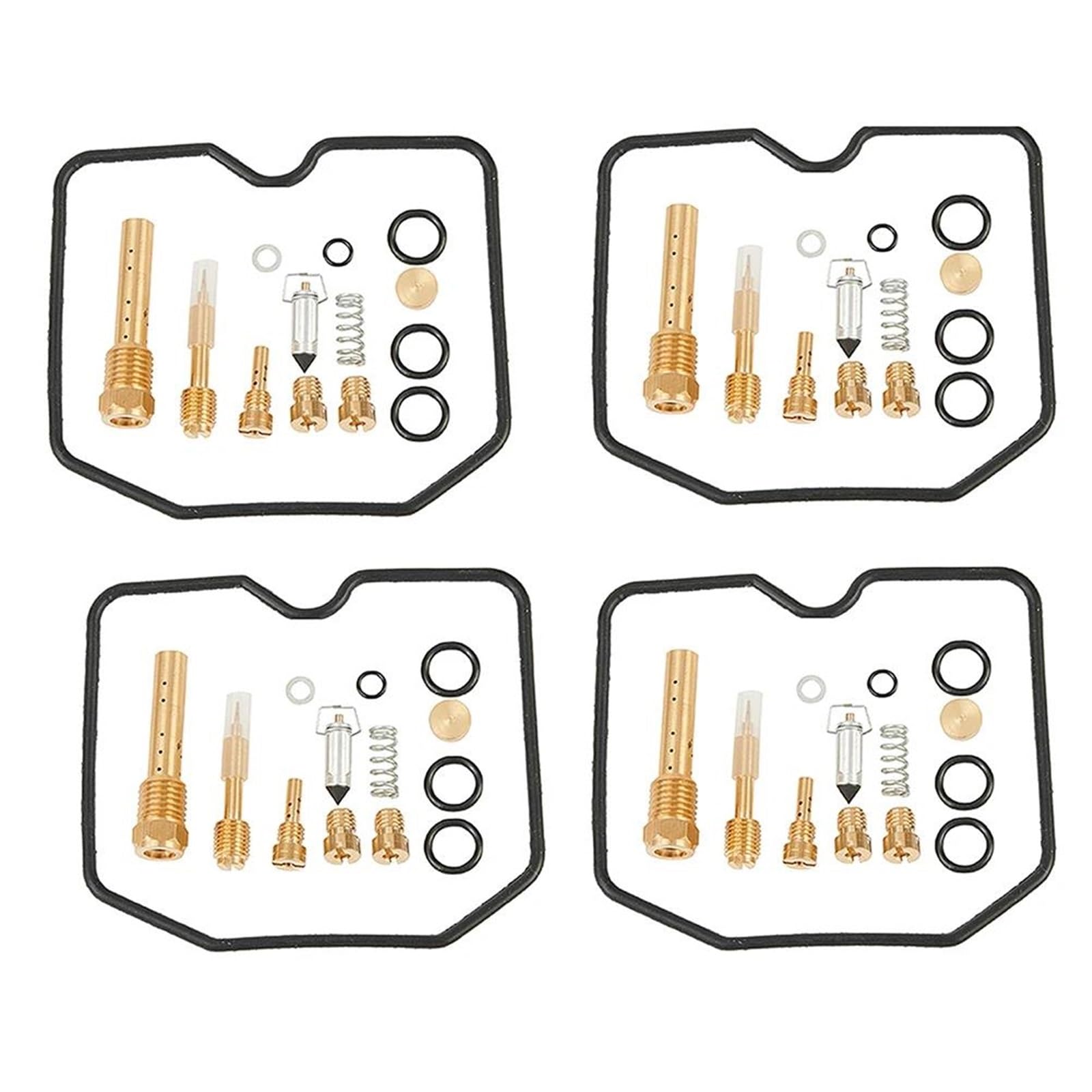 Lot De 4 Kits De Réparation De Carburateur pour Suzuki GSF600S pour Bandit GSF600 GSF 600 S Construction en Métal Et Caoutchouc Ajustement Parfait pour Le Carburateur Vanne Flottante