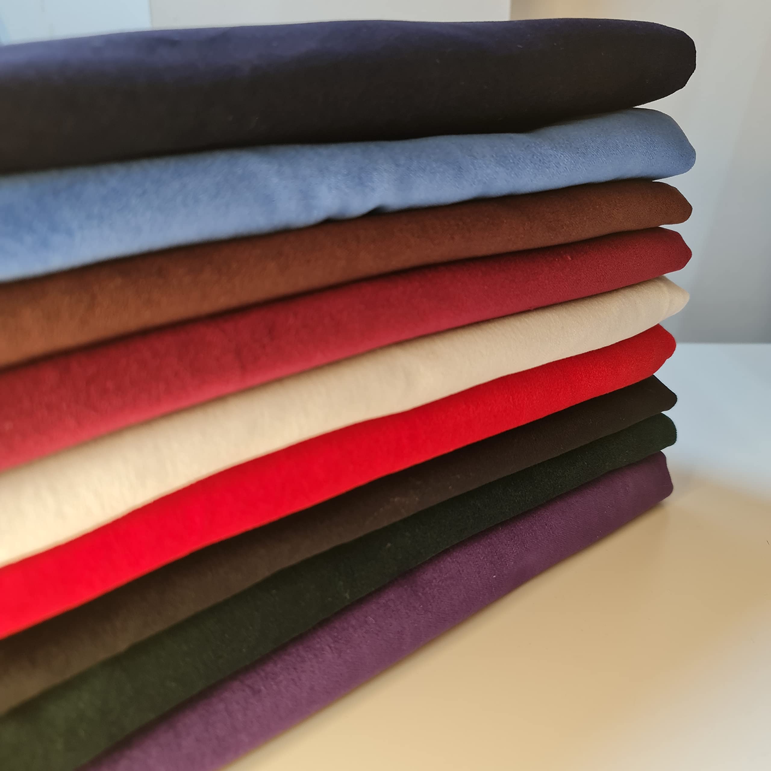 Tessuto 100% velluto di cotone, 5 metri, per abiti, abiti, tappezzeria, 111,8 cm (rosso)