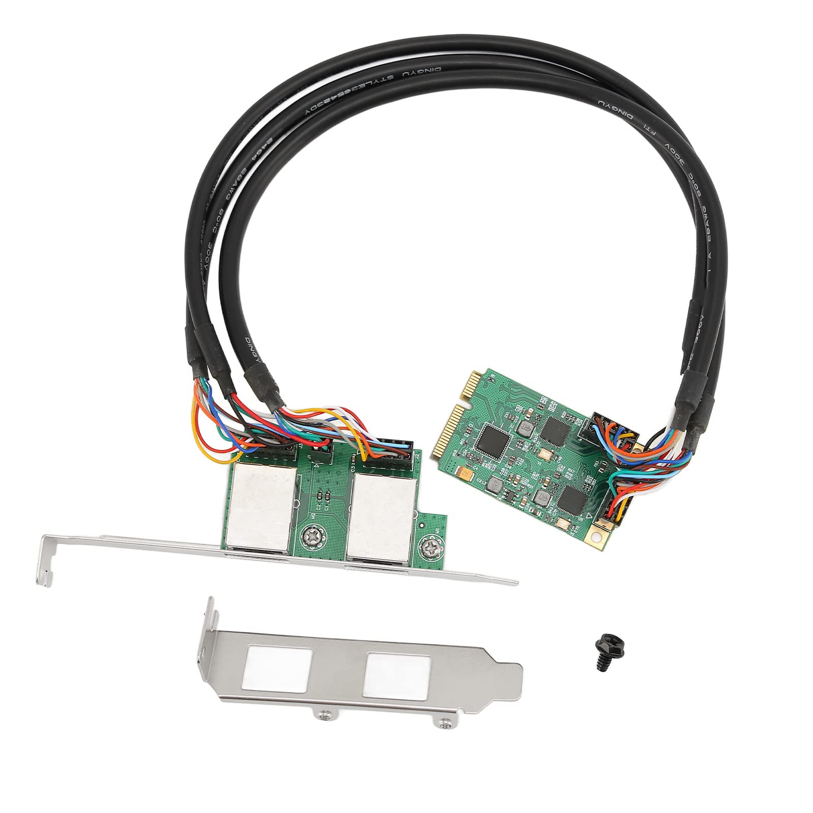 Mini PCIE Gigabit Ethernet Card, PCI Express Network Card with 2 RJ45 Port RTL8111H Chip Drive Free Gigabit Internet Card for for Windows, for Linux, for OS X-image-43
