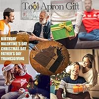 Vista 7 de ecoZen Lifestyle Delantal de carpintero para hombre - Tela encerada resistente para taller y carpintería - Totalmente ajustable S-XXXL