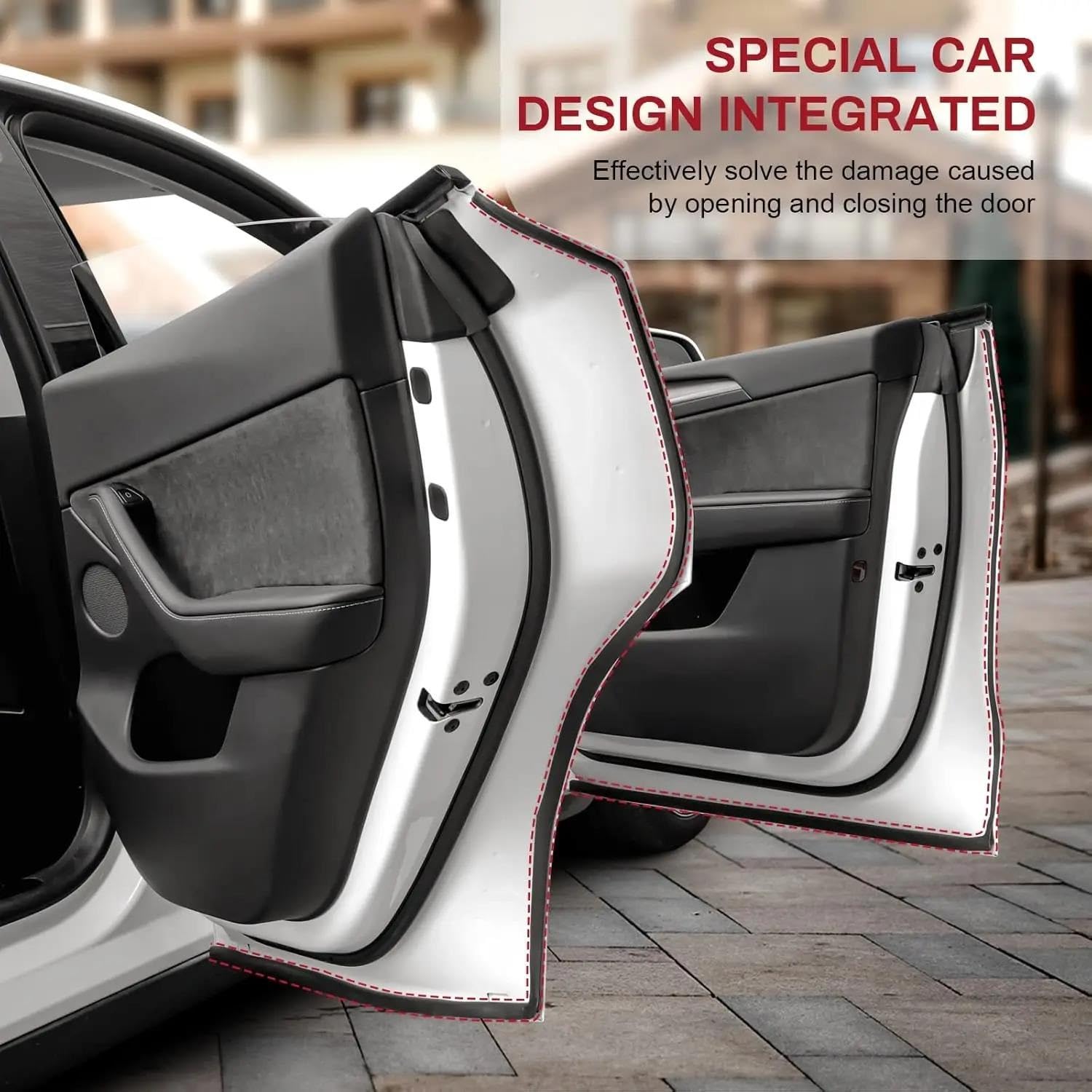 Per Tesla Per Model Y Per Juniper 2025+ Strisce Sigillanti Insonorizzate Kit Guarnizioni In Gomma Per Portiere Accessori Insonorizzati