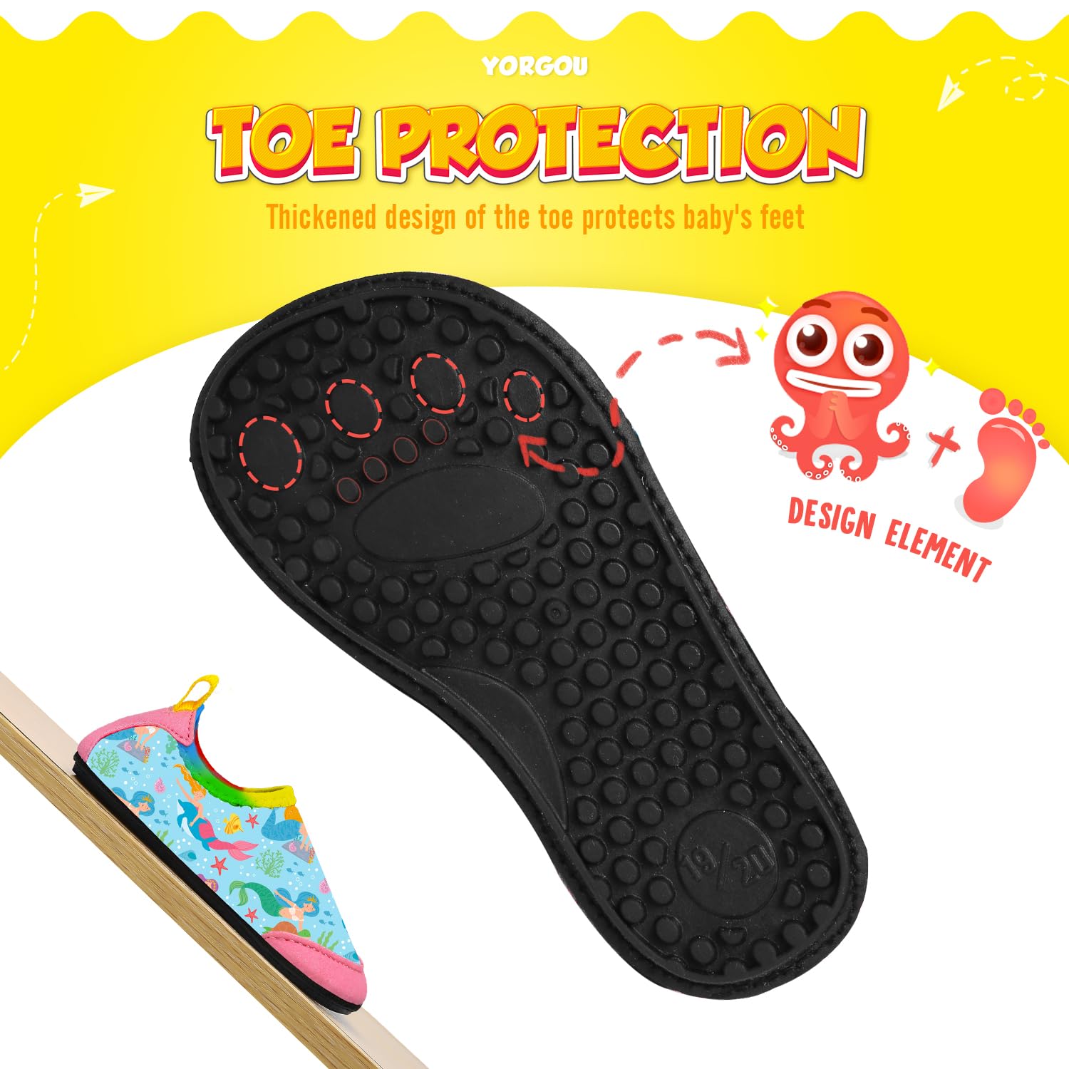 Baby Boys Girls Water Shoes Toddler Beach Shoes Barefoot Aqua Socks Non-Slip for Pool Beach — view 5