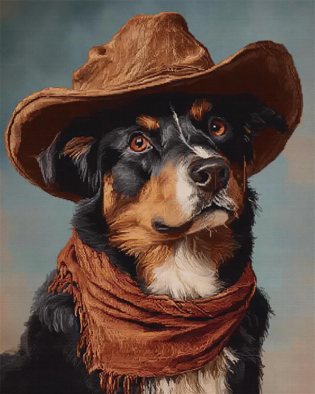 RKFLGEW DIY Embroidery Set Dog Portrait 40x50cm