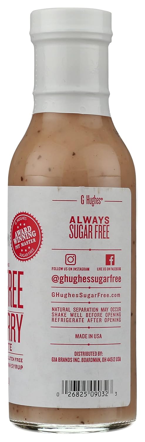 G Hughes Raspberry Vinaigrette Salad Dressing, Sugar Free, Gluten Free, 12 Fluid Ounces (Pack Of 6)