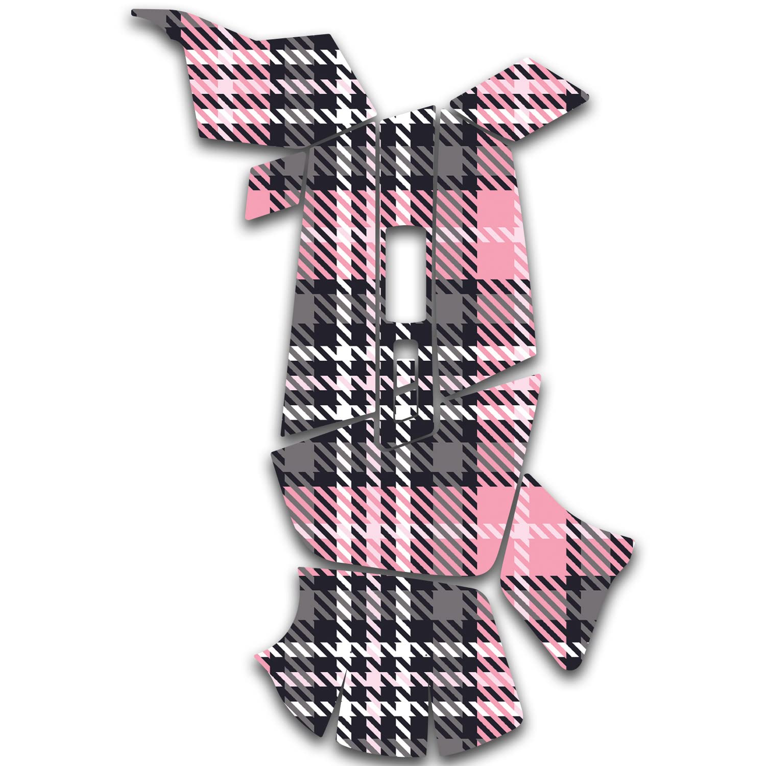 MightySkins Skin Compatible with Logitech G502 X Plus - Pink Plaid | Protective, Durable, and Unique Vinyl Decal wrap Cover | Easy to Apply, Remove, and Change Styles | Made in The USA