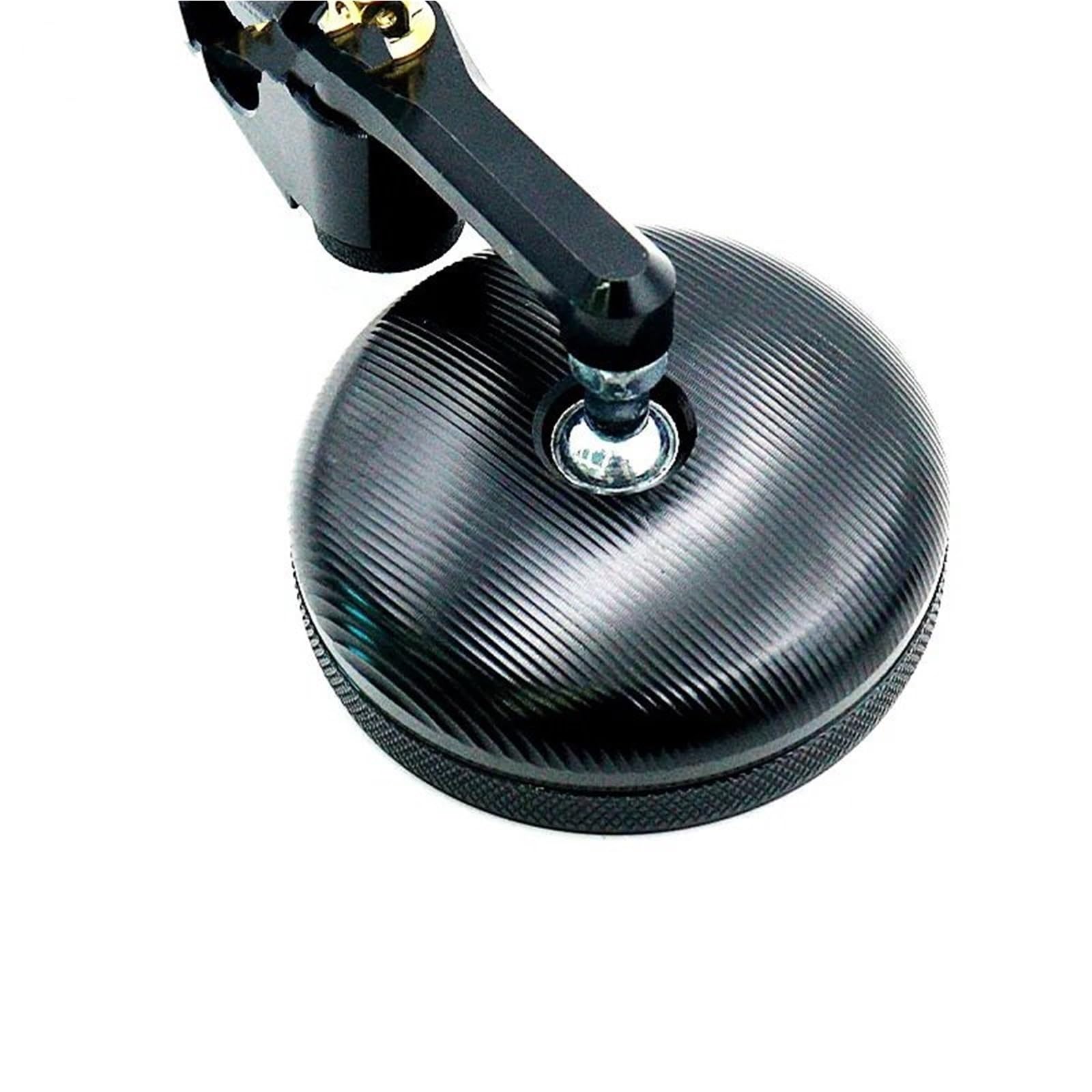 Lusterko boczne Lustro motocyklowe aluminiowe okrągłe małe lusterko boczne pasuje do Hondy pasuje do Yamahy XMAX NMAX pasuje do Suzuki Lusterko boczne motocykla(Black 2)