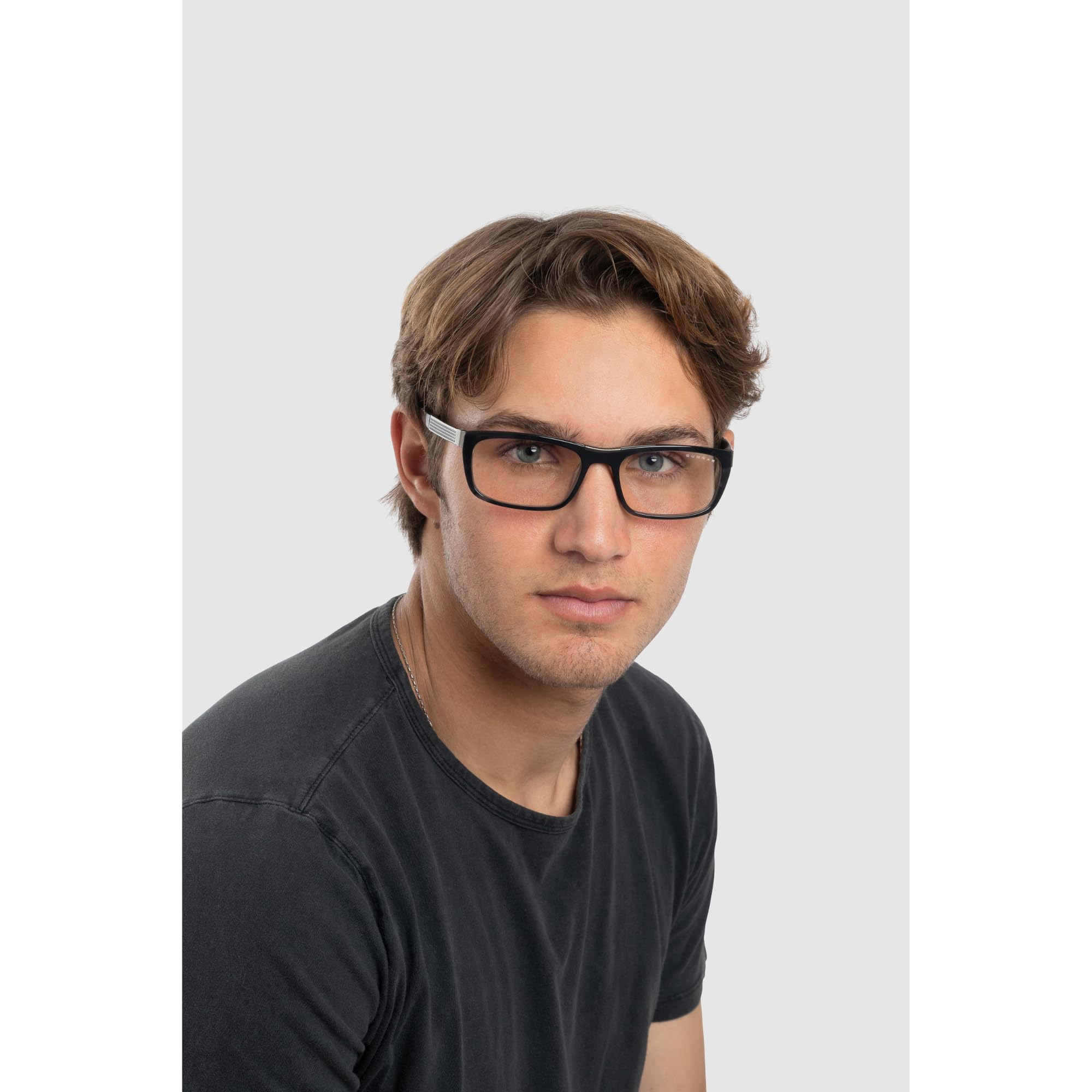 Gunnar Occhiali da gioco e per computer- TAHOE - Colore montatura: Slate,Tinta lenti: Amber (Blocca il 65% della luce blu e il 100% della luce UV)-Occhiali bloccanti la luce blu | Tahoe - Occhiali da gioco per computer, ardesia, ambra minerale, 65% luce b