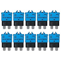 Vista 8 de Reset manual ATC/ATO - Fusible de disyuntor de 10 amperios para automóvil, barco, automóvil, camión, RV, audio, protección de batería Perfil bajo