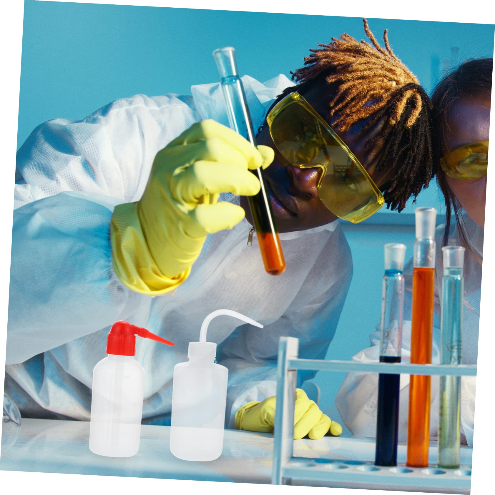 OSOLADY 4pcs Elbow Pointed Washing Bottle Squeeze Bottles Eyelash Water Bottle Narrow Bottle Mini Dropper Bottle Rinsing Bottle Safety Bottles Elbow Washing Bottle Plastic