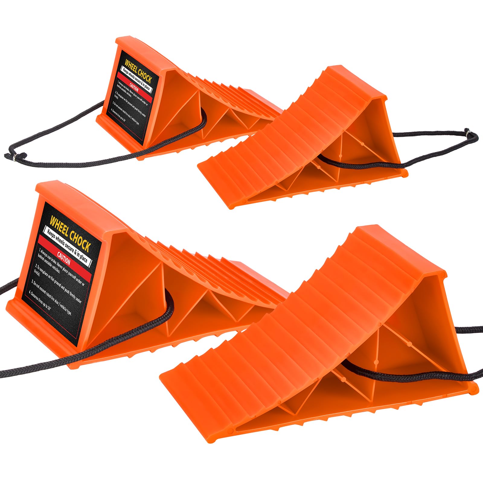 PAHTTO Heavy Duty Wheel Chocks 4 Pack