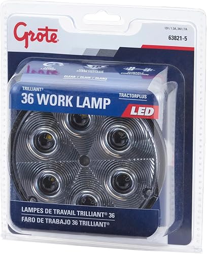 Miniatura 3 de Grote 638215 Luz de trabajo montada en vehículo Trppar 36 LED, 12/24 V, 800 lúmenes, negro, lente transparente