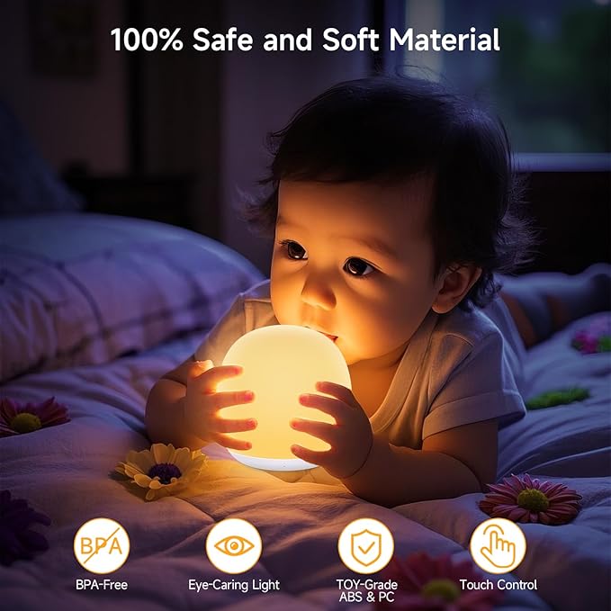Lámpara de Noche Infantil LED Táctil Multicolor Recargable miniatura 2