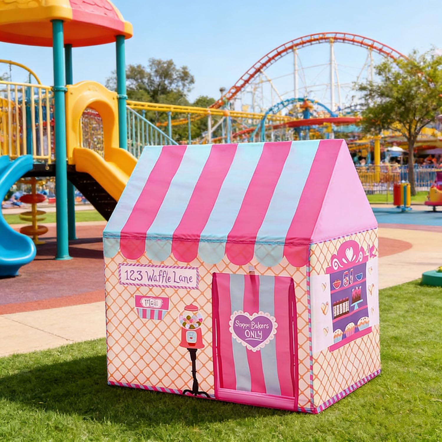 Niñas Playas de Interior al Aire Libre Helados de niños y panadería Comprar Playhouse Palace Tiendas (Rosa)