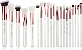 Jessup white pro makeup brush set, soft natural bristle foundation eyeshadow blending blusher buffer concealer brush 20pcs t225