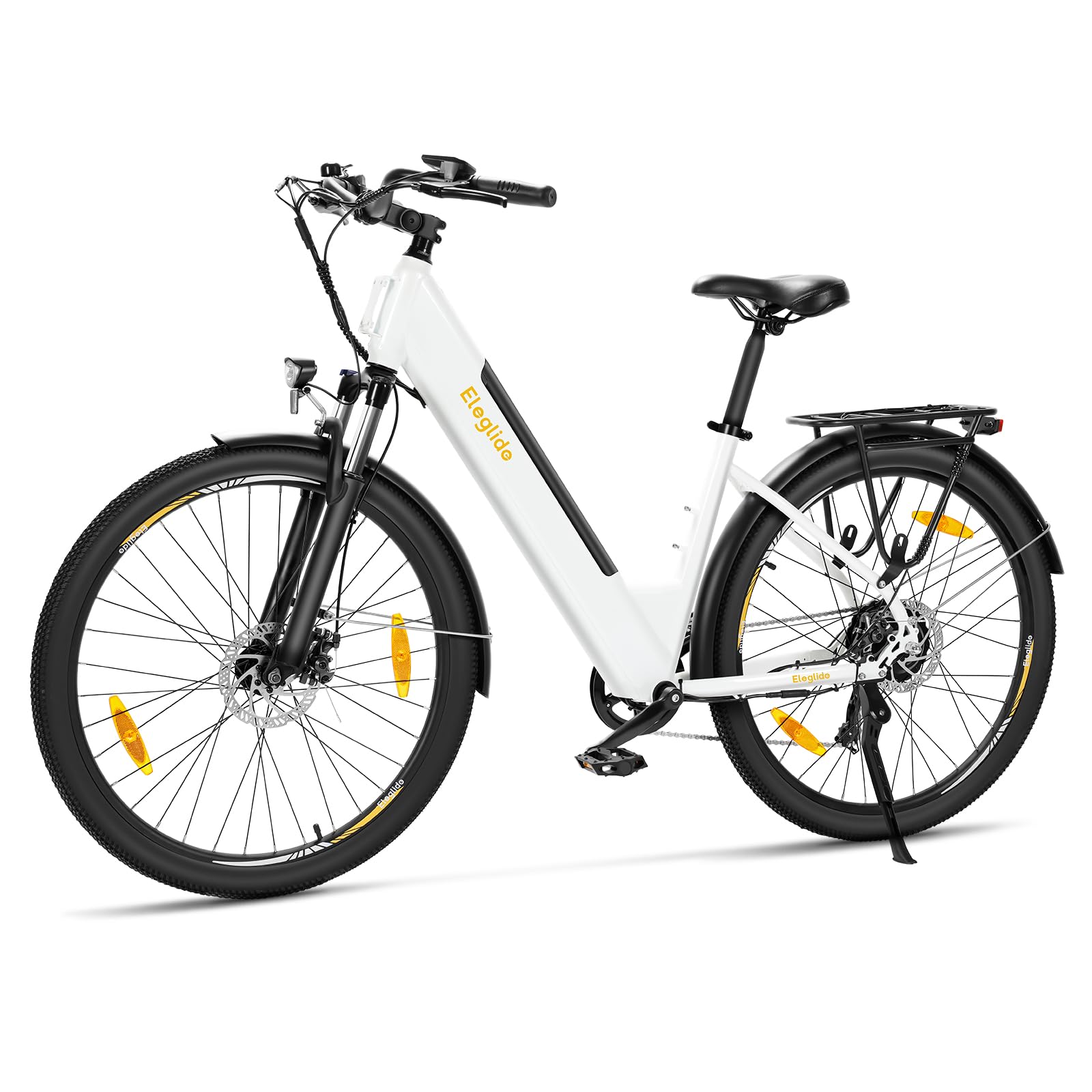 Eleglide Bicicletta elettrica da trekking, bicicletta elettrica T1 Step-Thru, 27,5", bici da trekking, E-Citybike con batteria al litio da 36 V, 13 Ah, fino a 100 KM, motore da 250 W, 7 marce, display