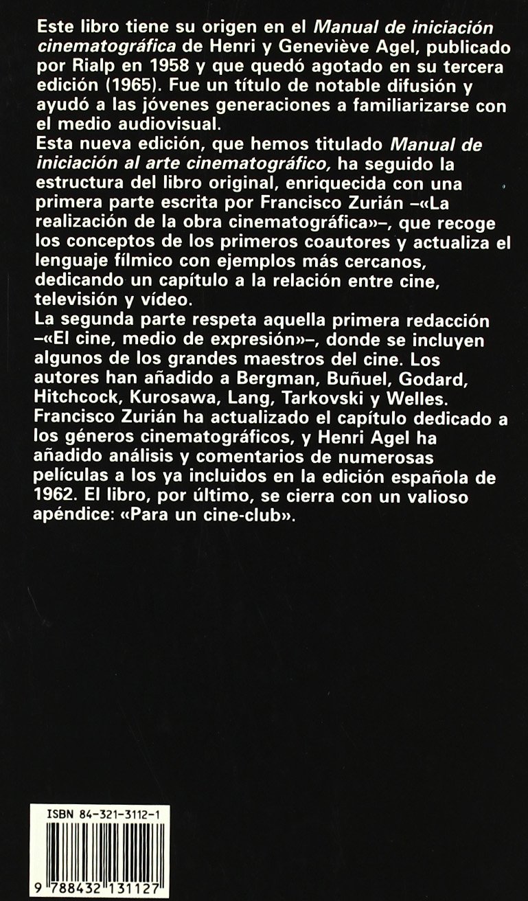Manual de iniciación al arte cinematográfico