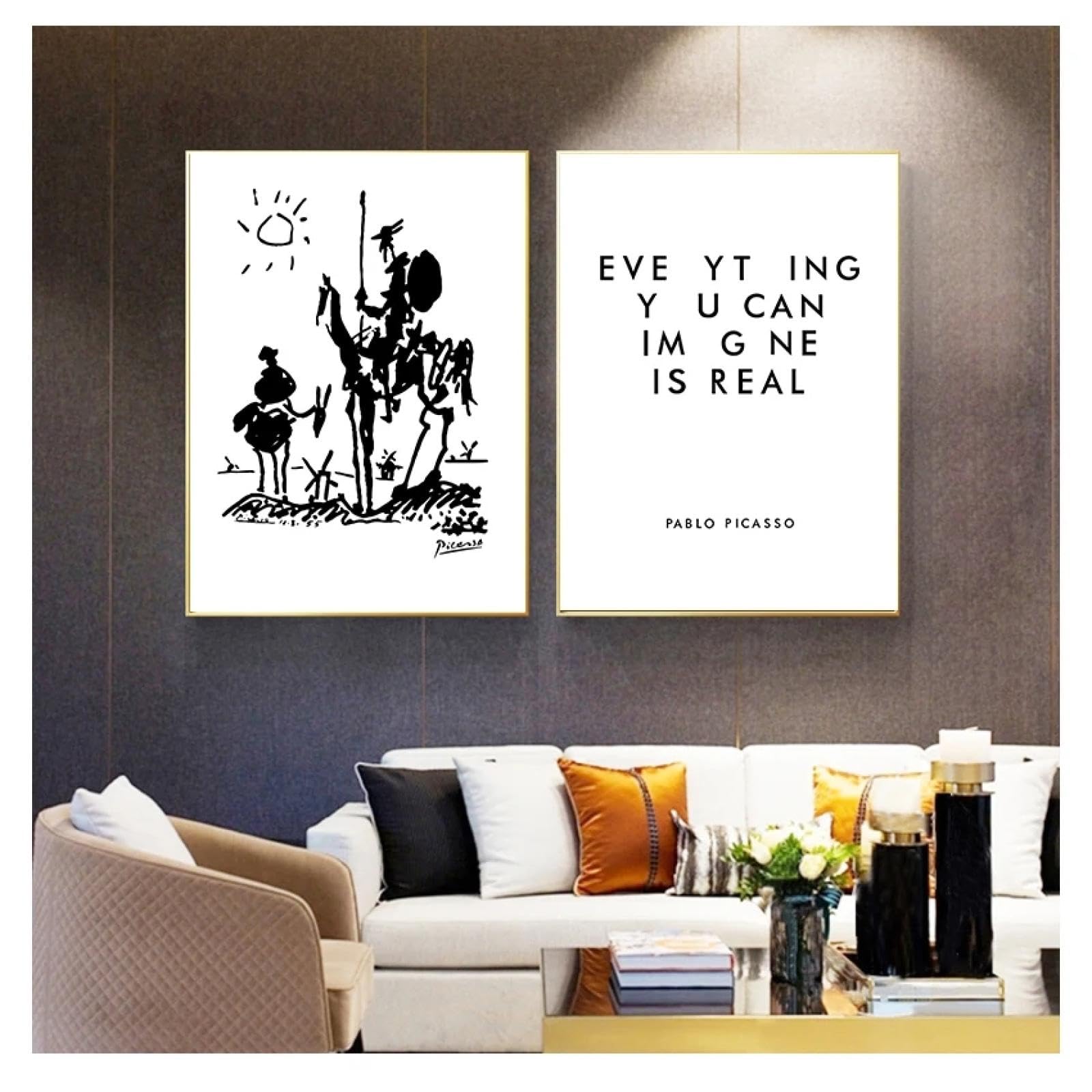 Impression sur toile Picasso Don Quichotte affiche 60x90 - 8