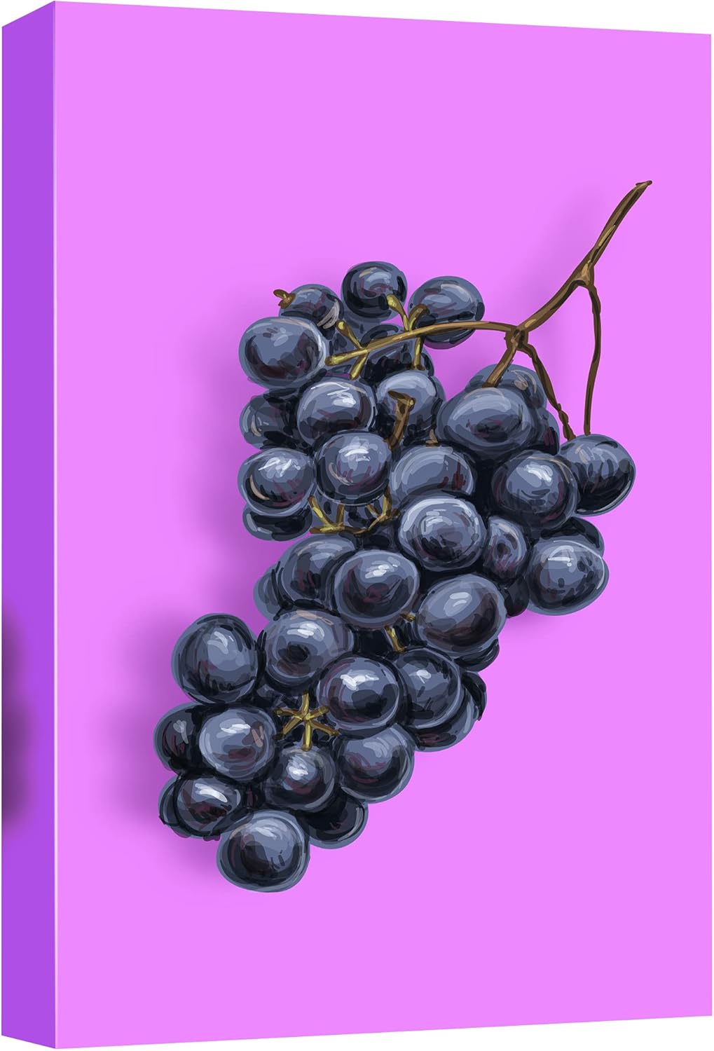 Framed Grape Canvas Print