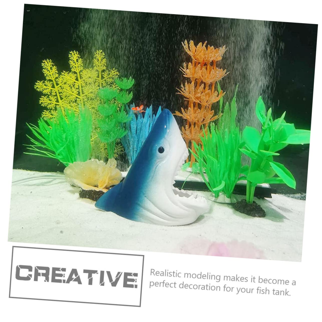BESPORTBLE 2stücke Kerntyp Keramische Haifigur Für Aquariendekoration Design Für Fischtanks Und Aquarienlandschaften Für Fischliebhaber Und Unterwasserumgebungen