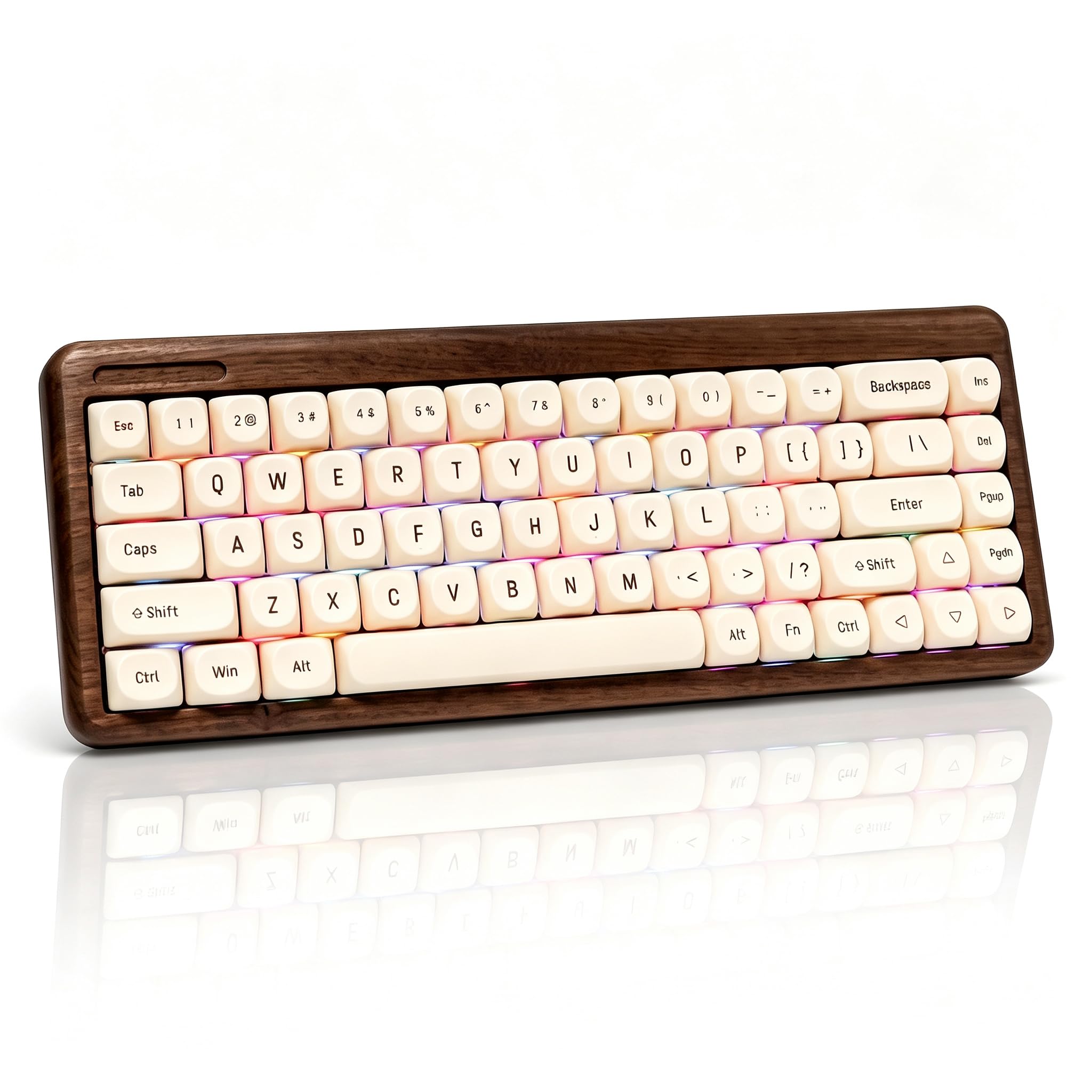 Amazon.com: XEANIXIE Walnut Wood Mechanical Keyboard - Tri-Mode