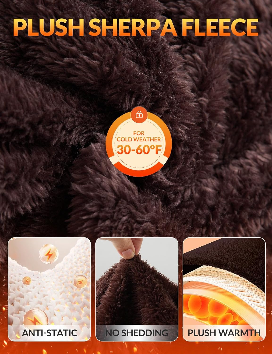 baleaf Women's Quarter Zip Sherpa Fleece Pullover Lightweight Fuzzy Winter Warm Sweatshirt with Zipper Kangaroo Pocket - Image 4