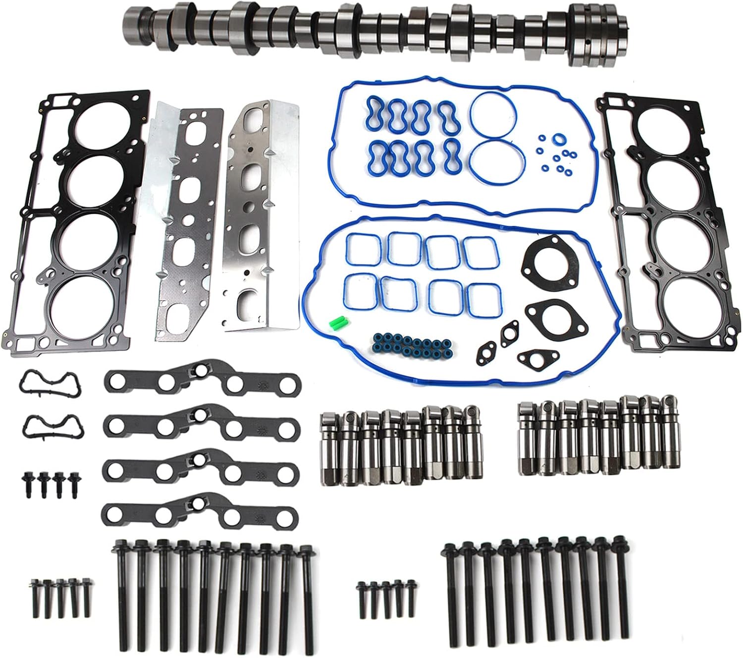 53022263AF Engine Camshaft & MDS Valve Lifters Kit Fits for Dodge Ram 1500 Hemi 5.7L V8 2009 2010 2011 2012 2013 2014 2015, with 3 Month Warranty