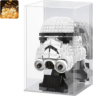 LASOA Acrylic Display Case for Collectibles – Clear Display Box with Mirrored Back and Base, Self-Assembly Showcase for Figurines, Models, and Memorabilia, 7.9x7.9x9.8inch