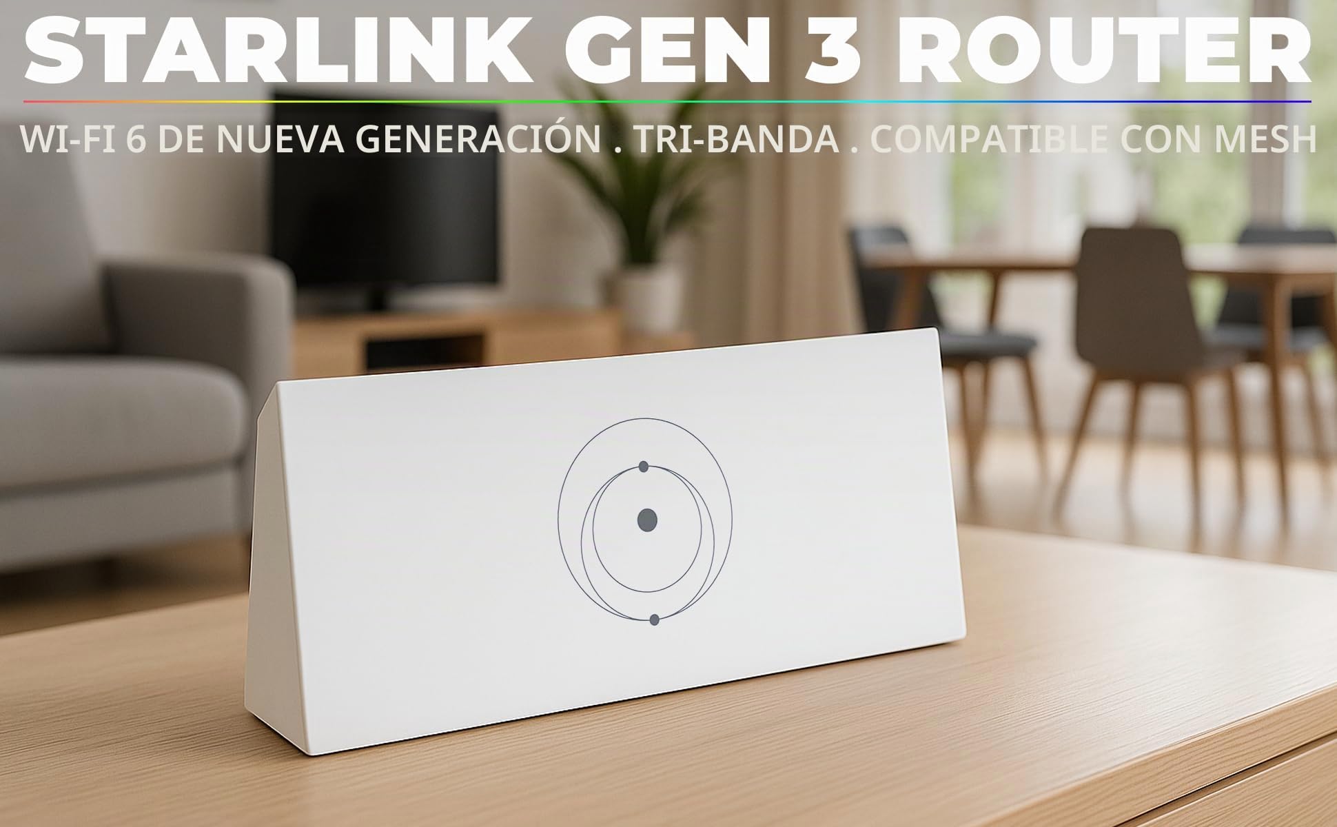 Router WiFi de doble banda Gen 3 compatible con sistemas Starlink. Router inalámbrico de Internet de alta velocidad para el hogar y la oficina, cobertura confiable, fácil configuración y conexión