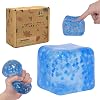 Plus Squeeze Toys – Thickened Snowflake Ice Cube Squishy Toy, Durable Soft Fidget Stress Ball with Enhanced Grip, Heavy Feel Squeeze Toys for Adults & Kids(2.76in)(Blue)