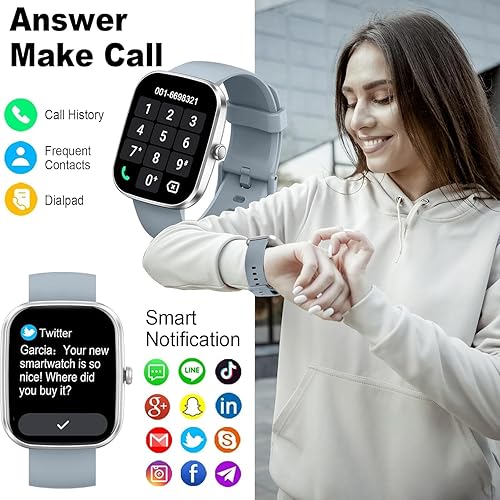 Miniatura 2 de Smart Watch(AnswerMake Call), 1.91" Smartwatch for Men Women, 2025 NEW Fitness Watch with 110+ Sport Modes, Fitness Activity Tracke with