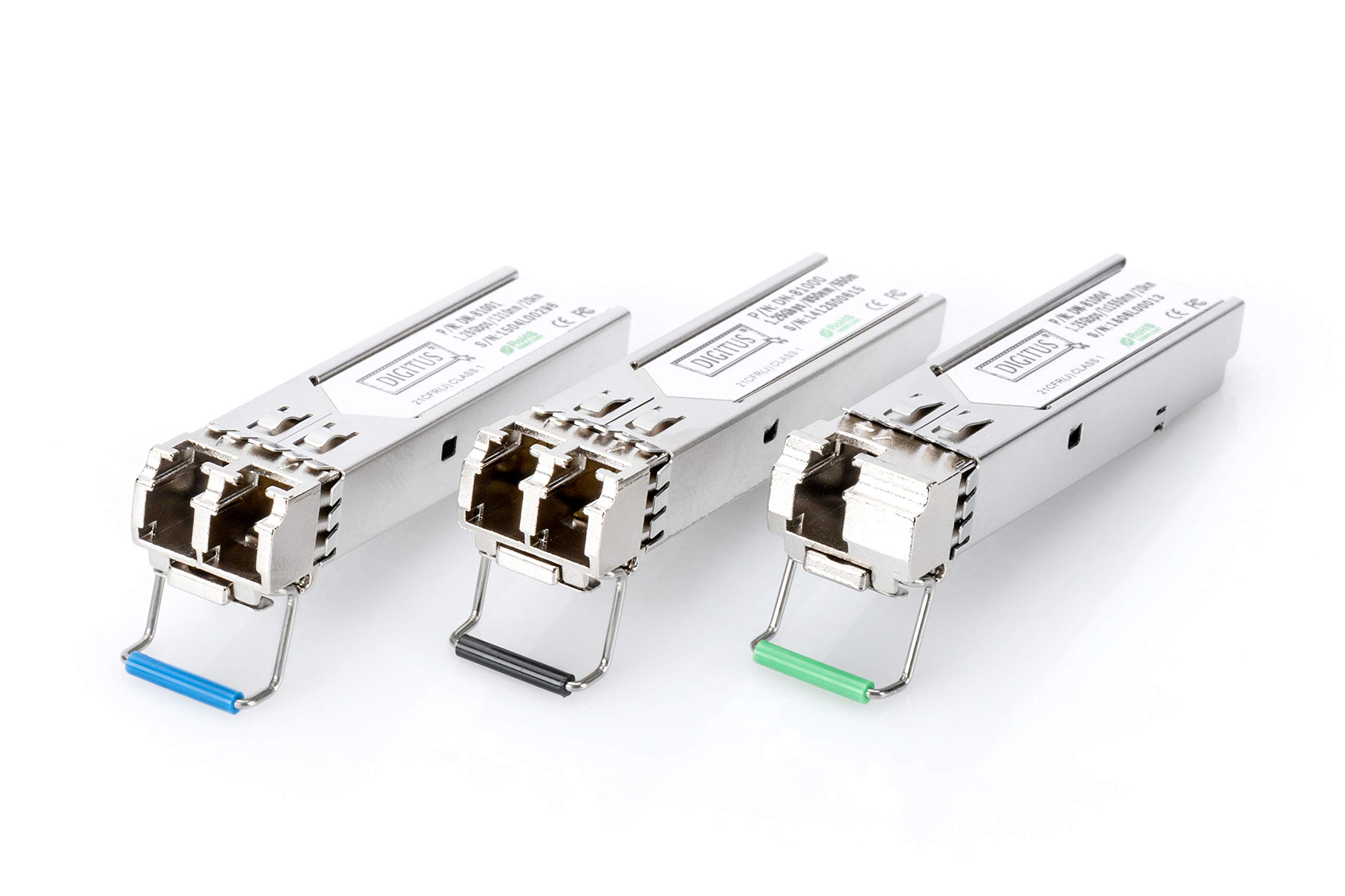 DIGITUS Módulo Gigabit SFP compatible con HP, Mini GBIC, modo único, LC Simplex (BiDi), Tx 1310 nm / Rx 1550 nm, 20 km, 1,25 Gbit/s.