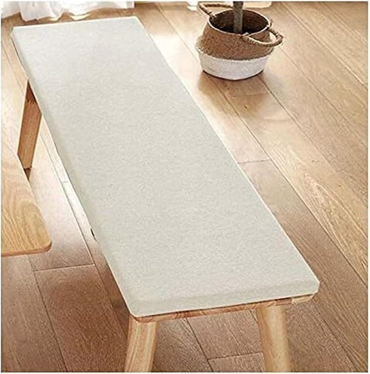 Housse en lin amovible pour sublimer votre banc de jardin ou de salle à manger