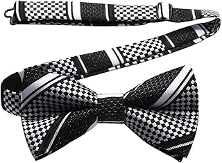 Enlision Bow Ties for Men Classic Floral Polka Dot Pre-Tied Bow Tie Adjustable Elegant Formal Tuxedo Wedding Bowtie