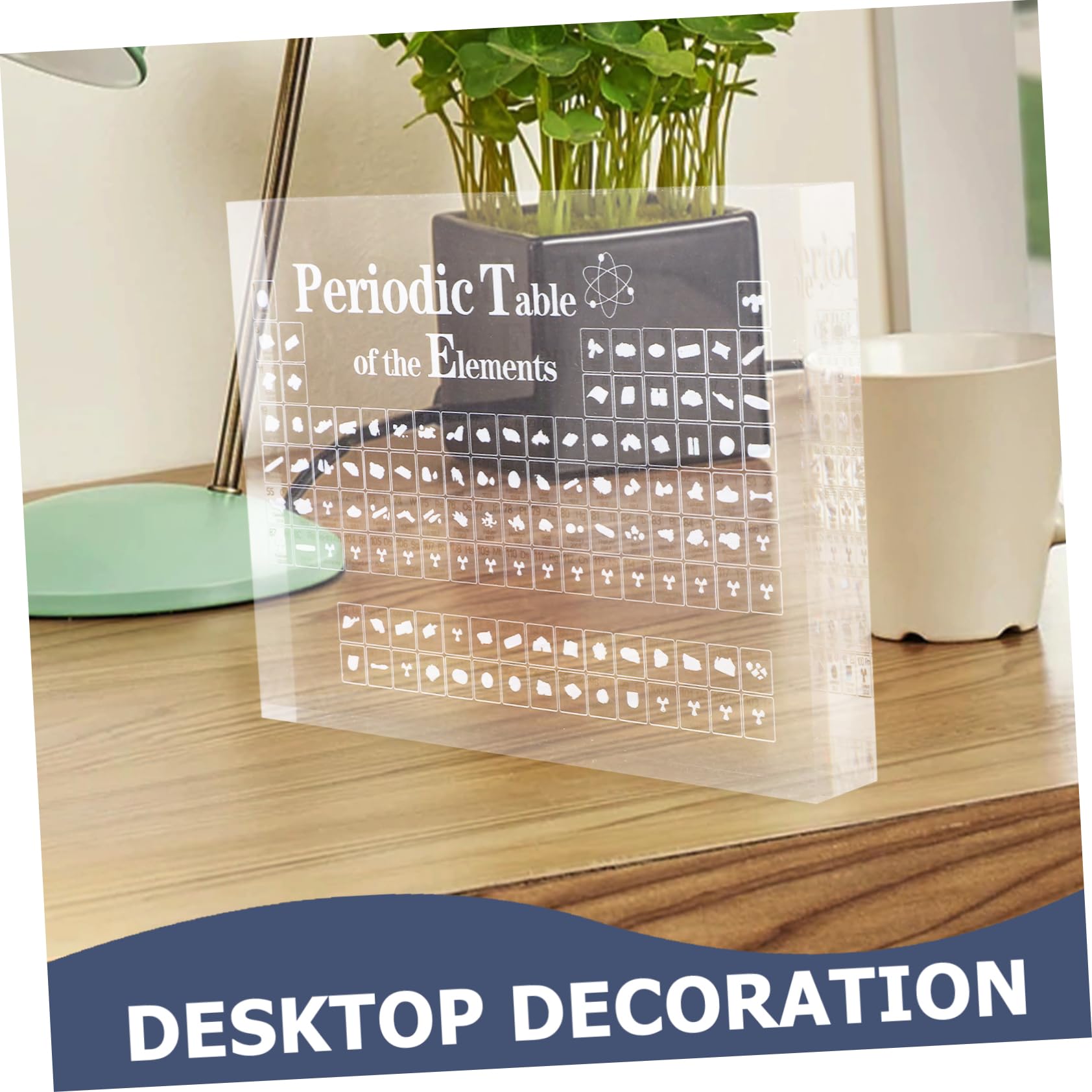 Transparentes Periodensystem Dekor aus Acryl für Bibliotheken und Büros