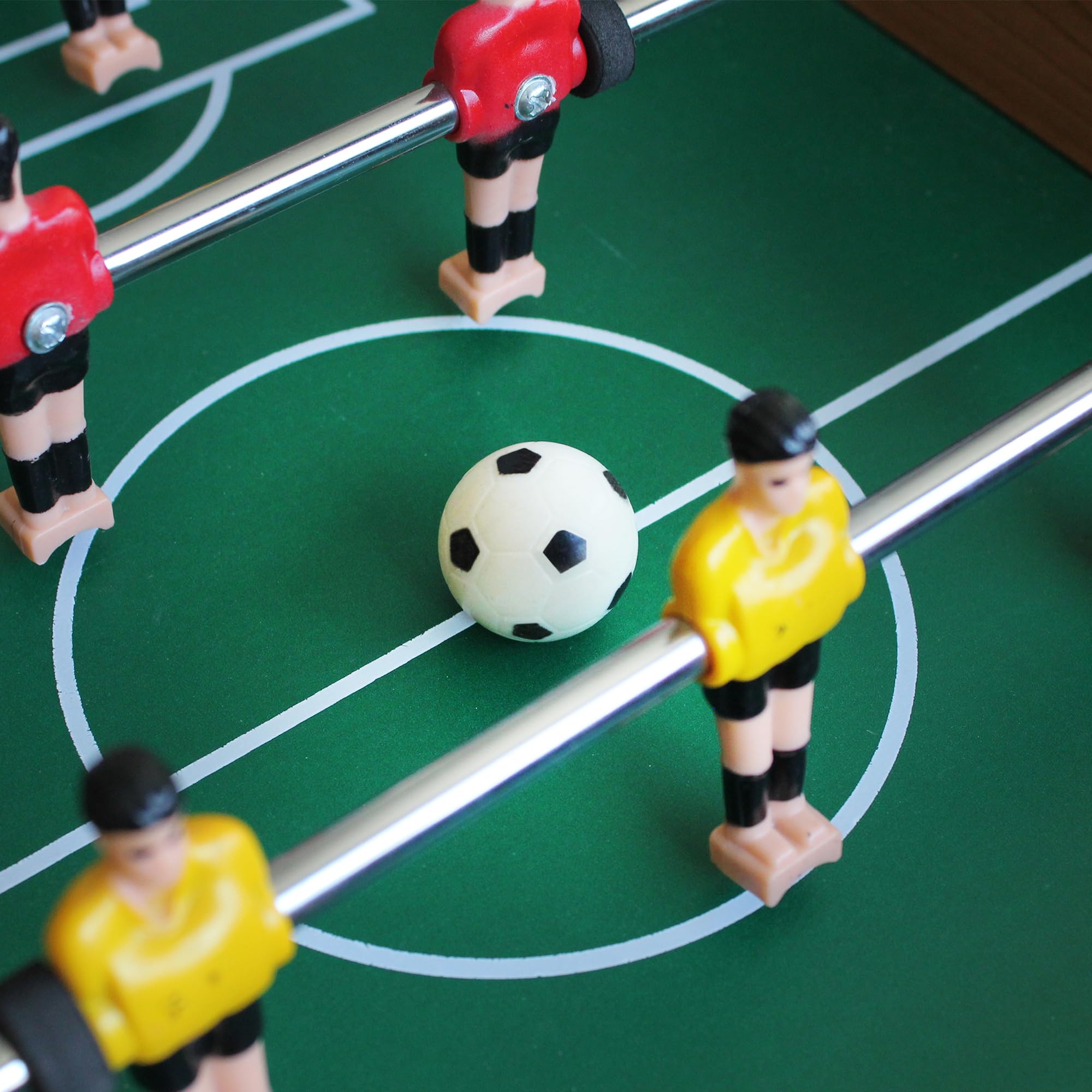 FISHTEC Mini Babyfoot de Table avec 4 Barres et 2 Balles - Jeu de bistrot Convivial et Format Compact pour Enfants et Adultes - Idéal pour Loisir intérieur et soirées Amis