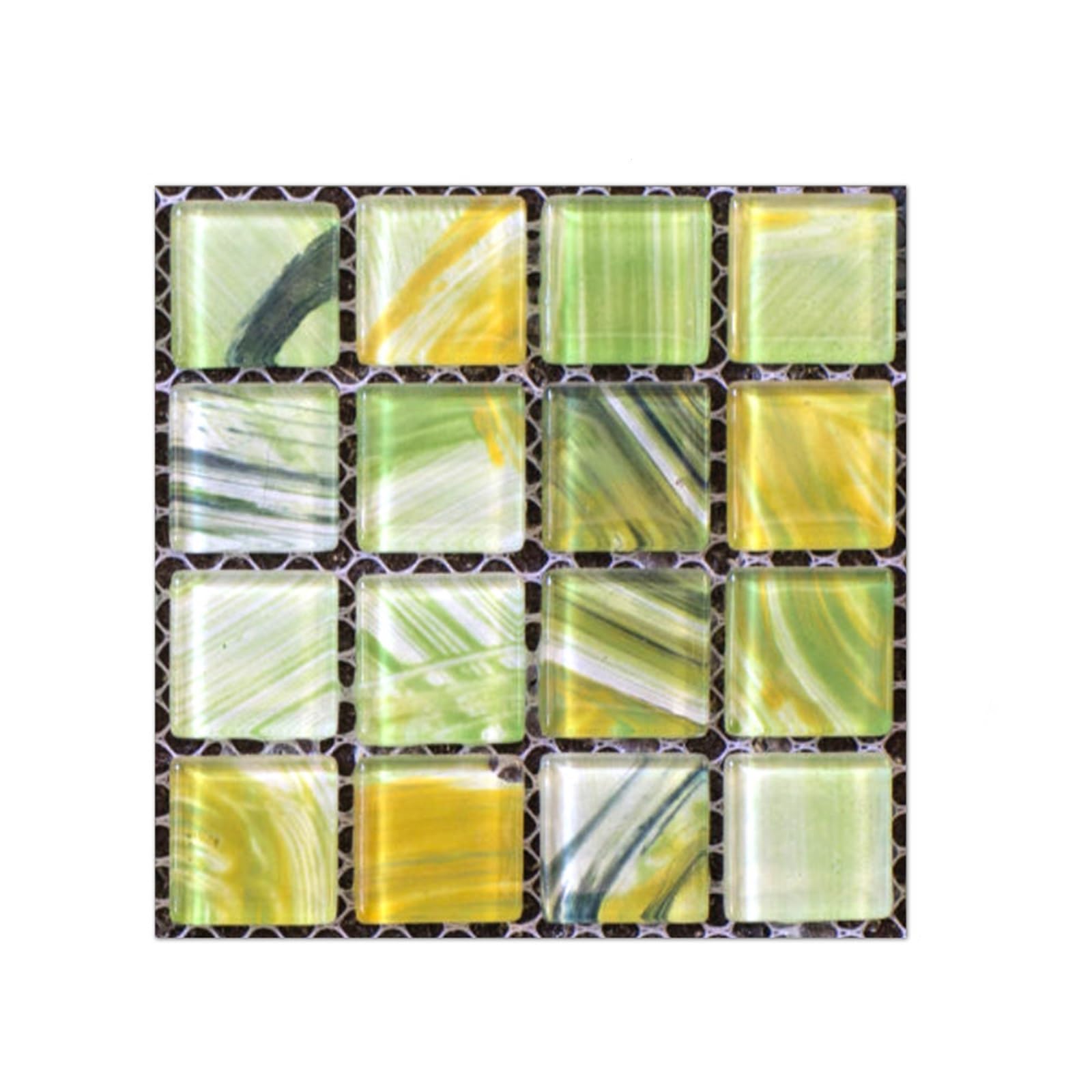 Stick On Tiles 20pcs Tiles Kitchen Wall Stickers Waterproof 10x10cm PVC Self Adhesive Tile Sticker Bathroom Home Wallpaper Decoration(20PC Color 4)
