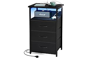 Fixwal Night Stand with Charging and Storage Solution - A Smart Addition to Your Bedroom