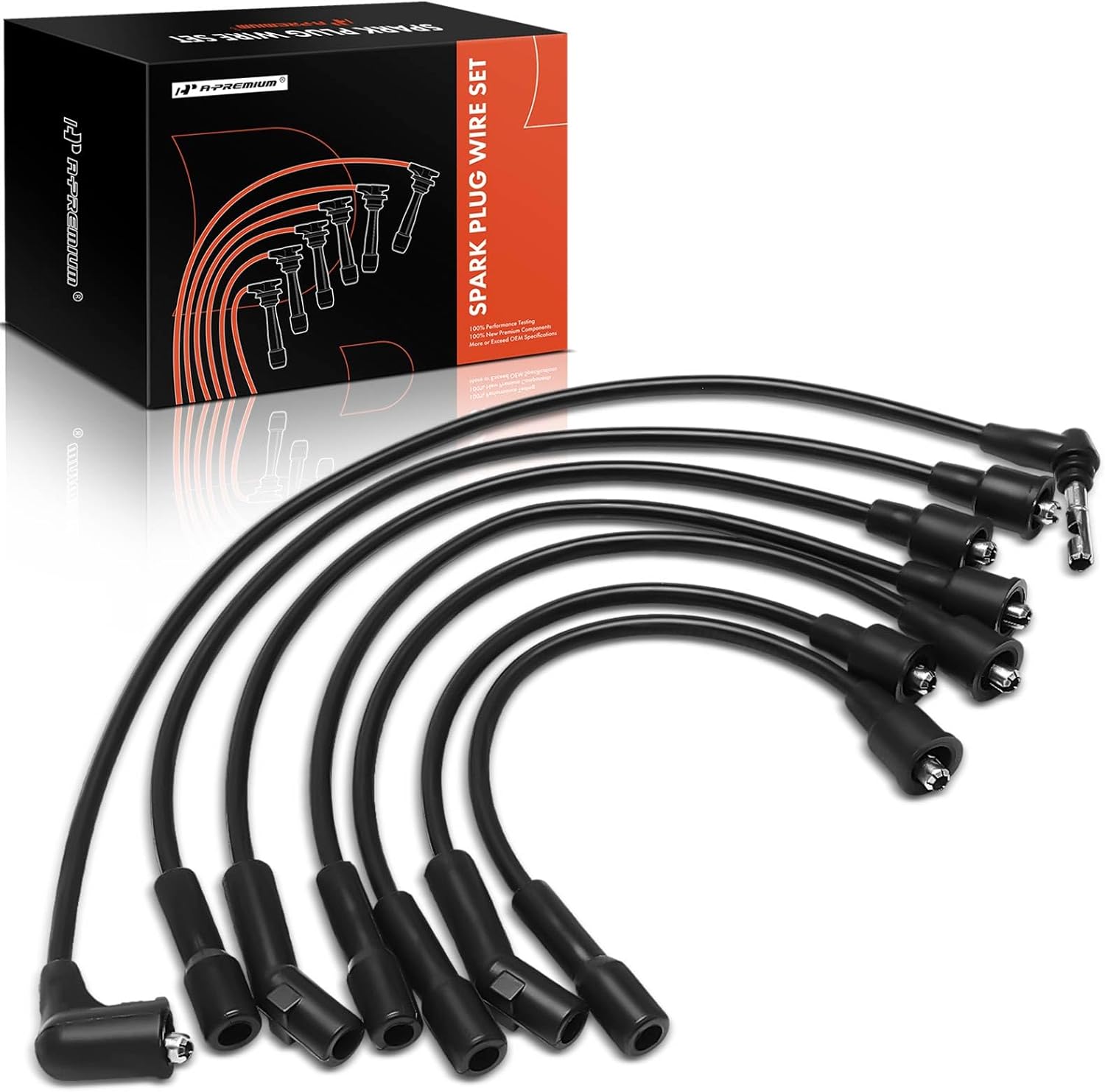 A-Premium 7PCS Spark Plug Wires Compatible with Toyota Land Cruiser 1990 1991 1992 4.0L