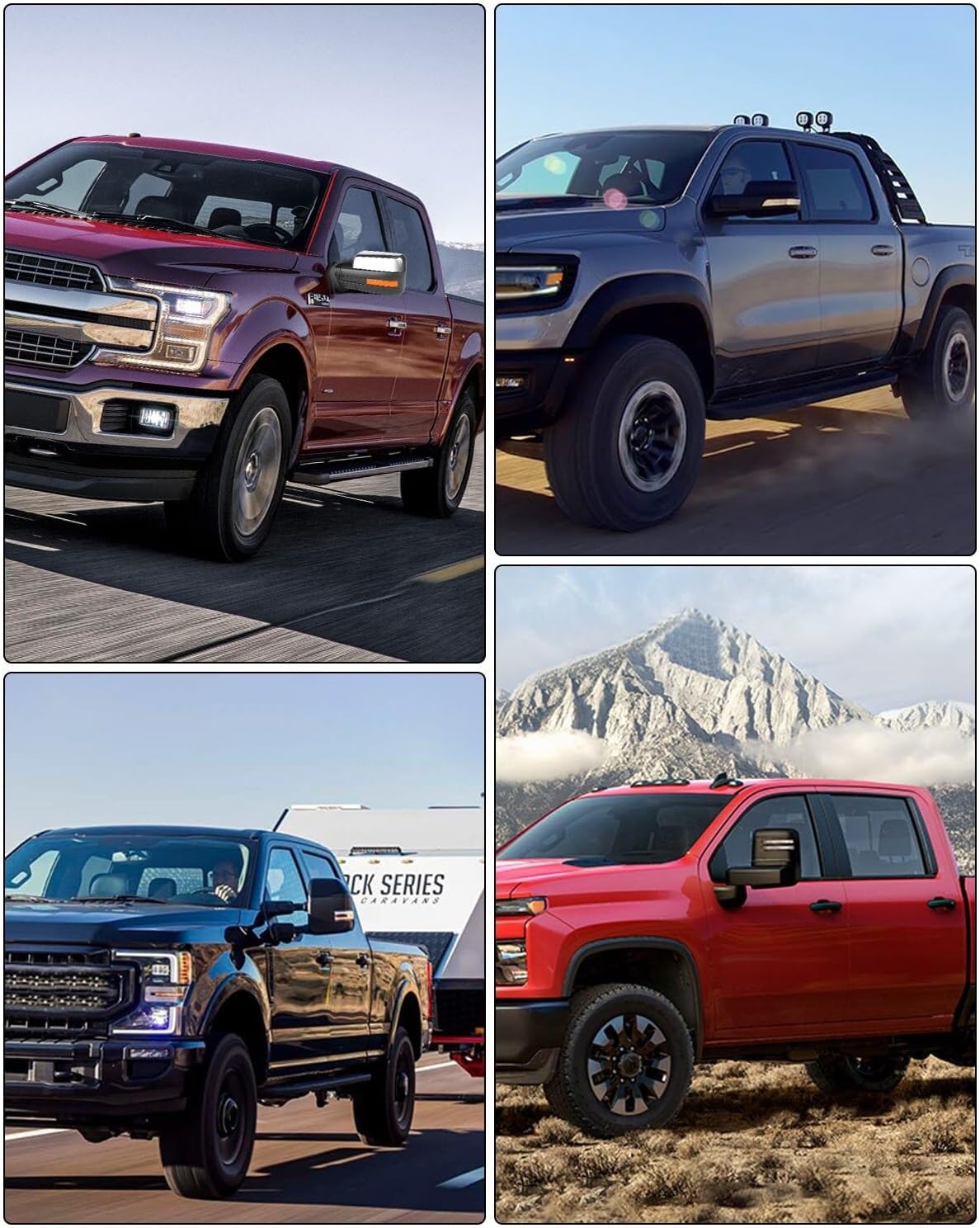 ECCPP Towing Mirror Right Passenger Side Mirror Replacement fit for 2004-2014 for Ford for F150 Power Heated Turn Signal Puddle Light Chrome Housing