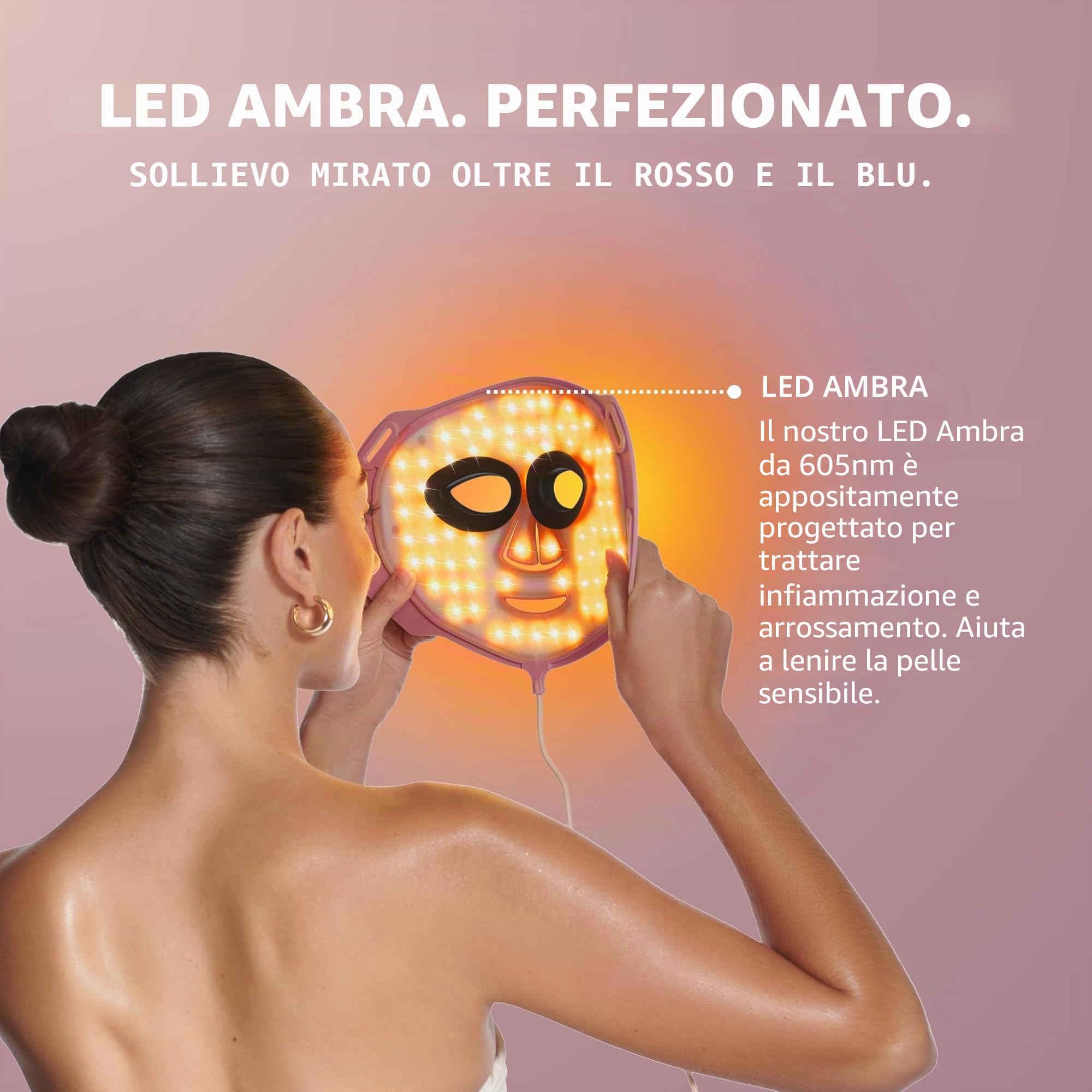 SENSSE - Maschera professionale a LED, in silicone morbido e flessibile di alta qualità, per un uso sicuro e confortevole per qualsiasi forma del viso
