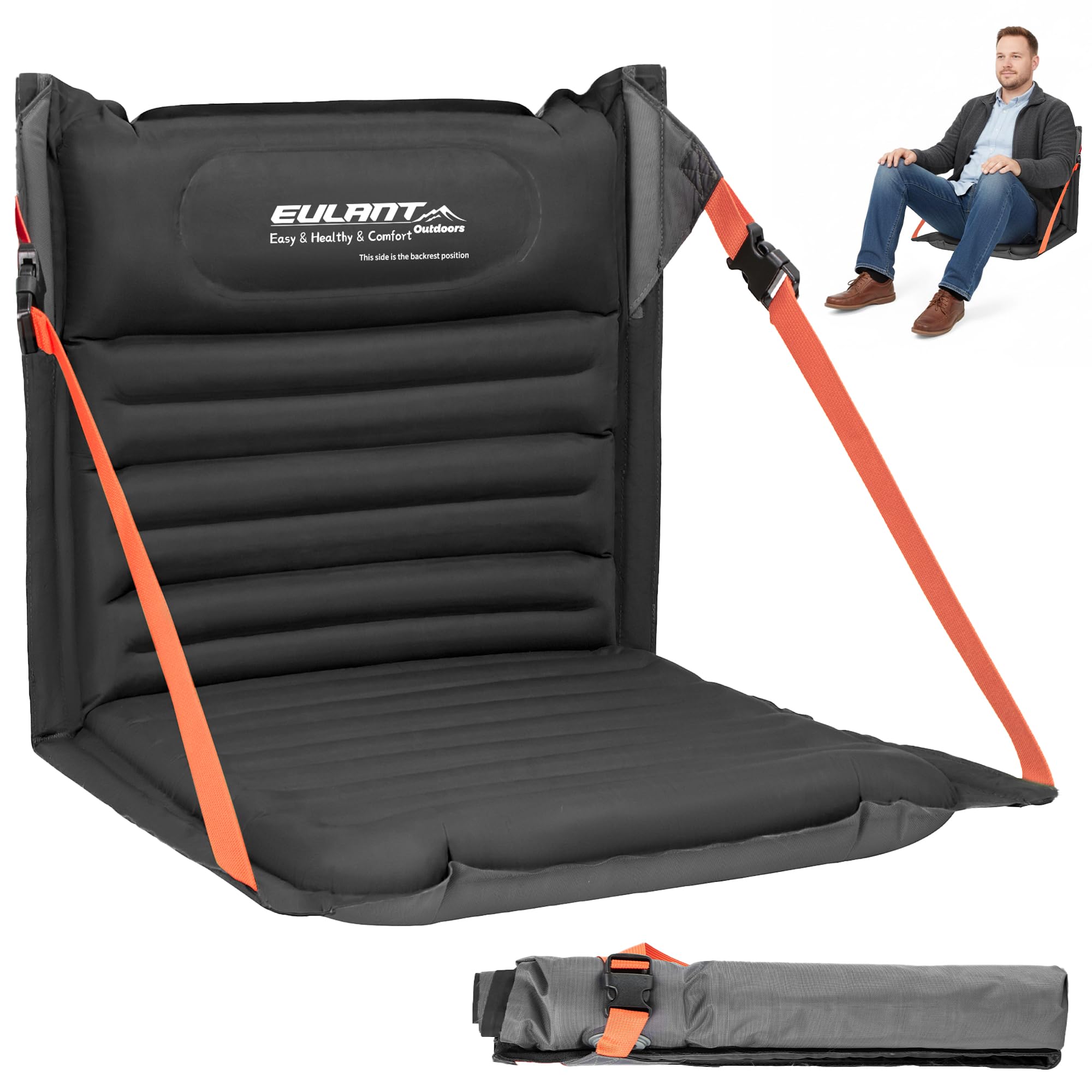 Coussin de stade gonflable avec dossier EULANT pour le camping