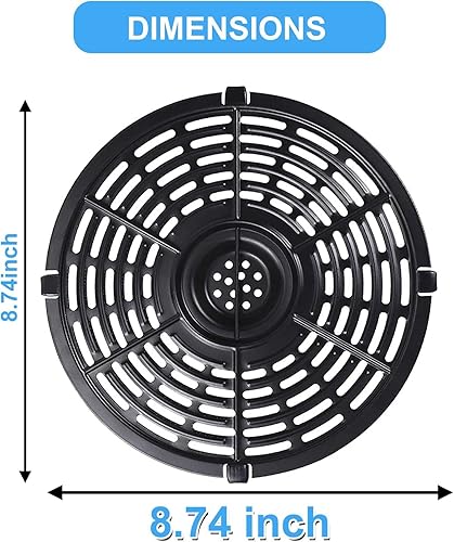 Miniatura 2 de Bandeja de repuesto para freidora de aire, bandeja de repuesto para freidora de aire de 8.7 pulgadas, 5 cuartos de galón, accesorios de repuestos,