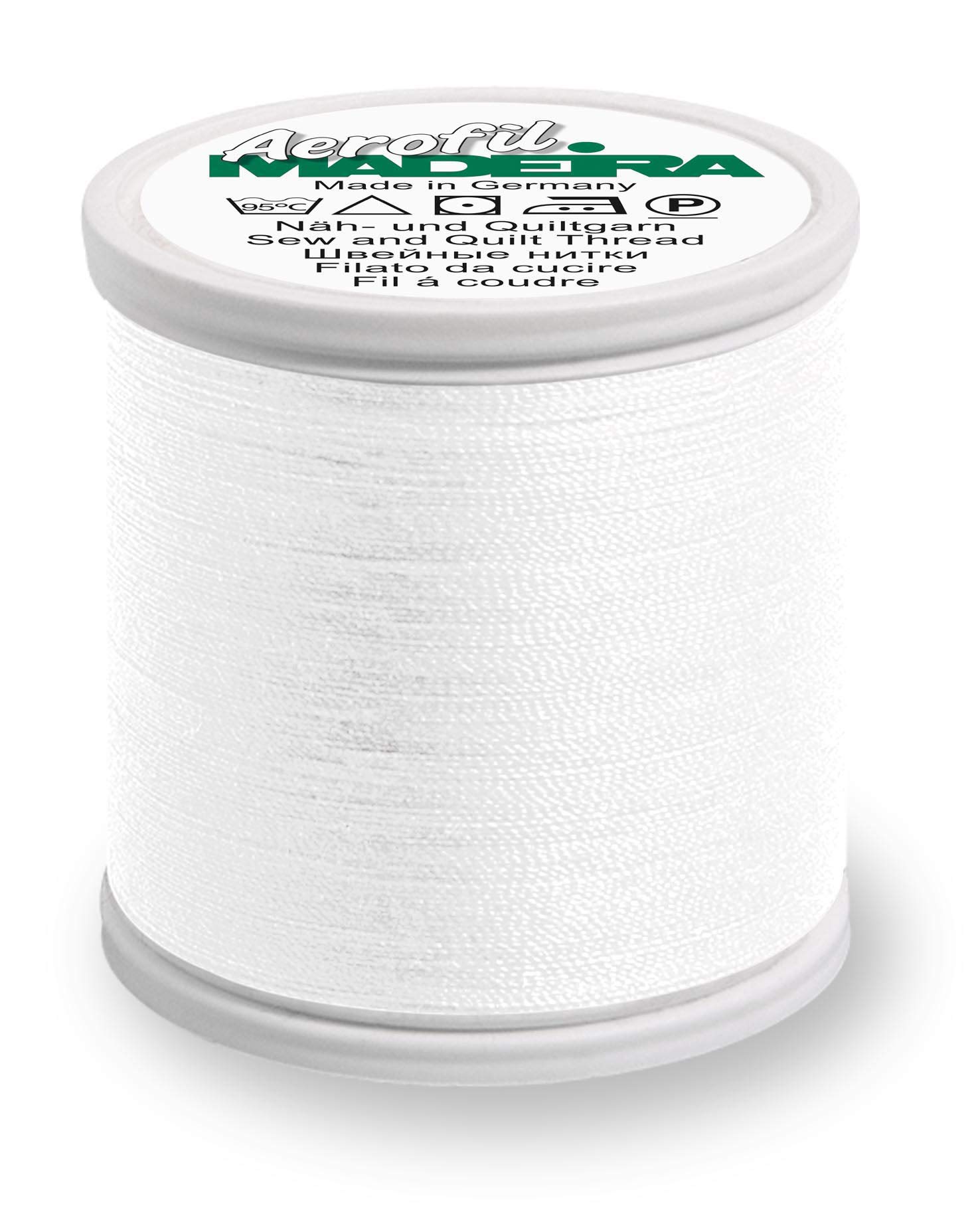 Madeira 9125-8010 2 Ply Aerofil Polyester Sewing & Quilting Thread, 120wt/440 yd, White