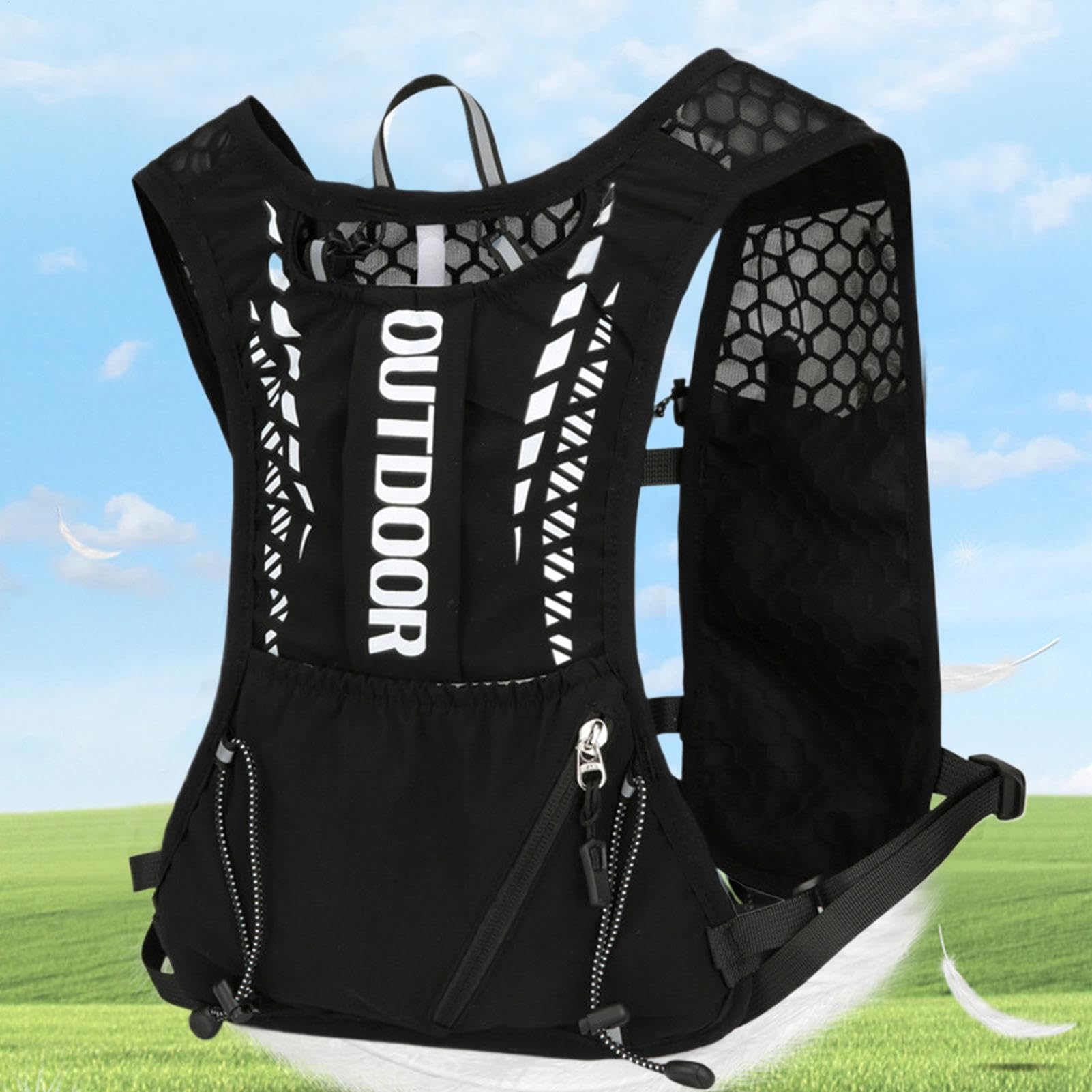 Gilet de course pour les femmes, gilet en cours d'exécution | Sac à eau du pack d'hydratation - Réflexion, réglable, équipement sportif pour l'entraînement au gymnase Jogging Randonnée à pied de la ra