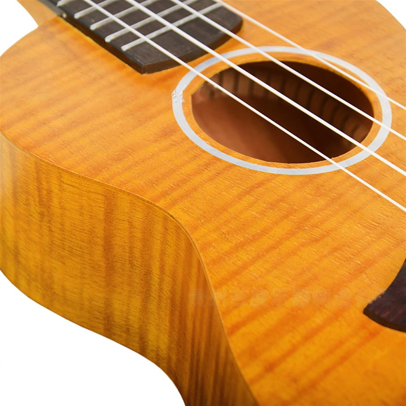 Ukelele Profesional Con Patrón De Tigre Guitarra Hawaiana De Cuatro Cuerdas(Color:Light brown)