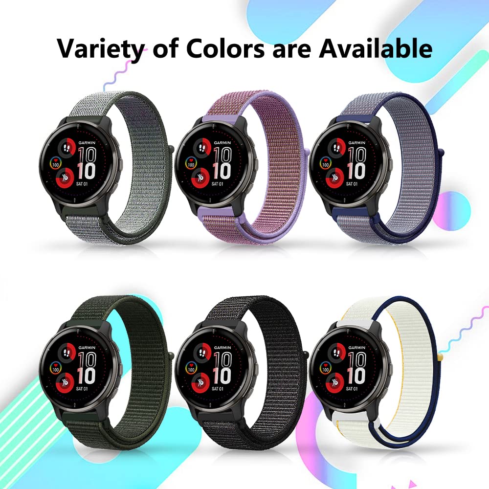 AiMok 20mm Silikon-Armband Für Garmin & Amazfit – Ersatzarmband Kompatibel Mit Vívomove Trend, Venu Sq 2, GTS 4, Bip 3